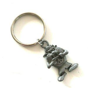 Vintage Taz Tasmanian Devil Peace Keychai Keyring Looney Toons Warner Brothers